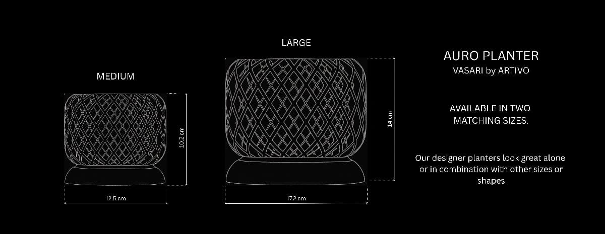 Auro Planter size reference