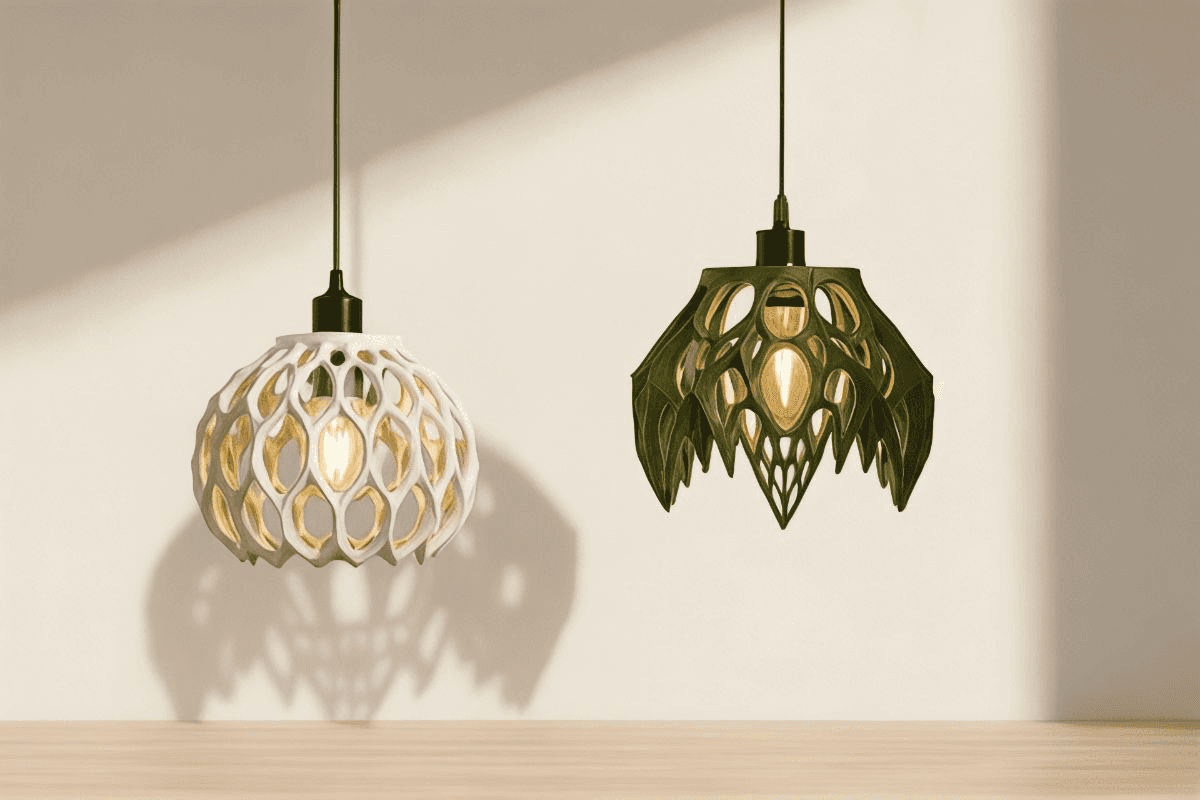 Deskly workspace setup with geometric organizers